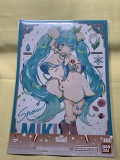 이치 반 쿠지 유키 미쿠 SNOW MIKU ALL STARS 클리어 포스터 S-5