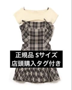 ANDMARY Karen check mini dress beige S - メルカリ