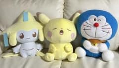 포켓피스 피카츄 지라치 도라에몽 인형 3 체 세트