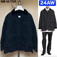 新品 48 マルジェラ 24aw ワックス コットンジャケット 黒 17355