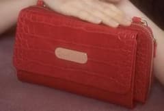 3way croco leather wallet bagのサムネイル