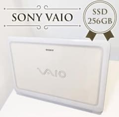 ノートパソコンVAIO 白 新品SSD256GBのサムネイル