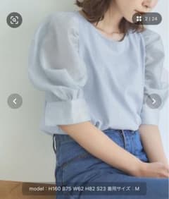 【週末限定！お値下げ中】titivate ボリュームシアースリーブトップスのサムネイル