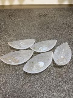 葉型ガラス皿 5枚セットのサムネイル