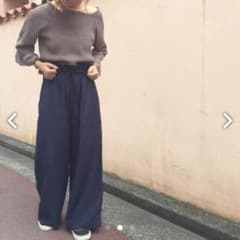 Kasatneシャーリングブラウス ブラウンのサムネイル