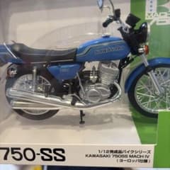 アオシマ1/12 KAWASAKI 750SS MACH IV 完成品 ブルー - メルカリ
