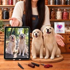 ゴールデンレトリバー 羊毛フェルト オーダーメイド 写真から制作のサムネイル