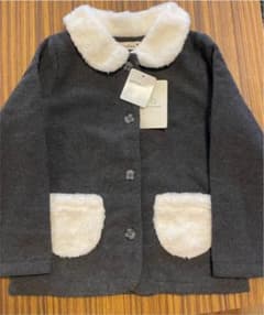 新品・タグ付　ブランシェス　ボア付きジャケット　120のサムネイル