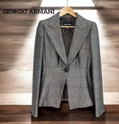 GIORGIO ARMANI ジャケット イタリア製 背中リボン グレンチェック