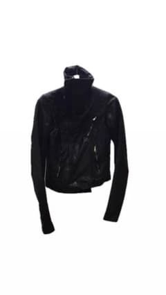 rickowens リックオウエンスカーフ ハイネックレザージャケット 42のサムネイル