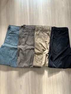 GU ジーユー バレルレッグスラックス デニム セットEC限定丈長めのサムネイル