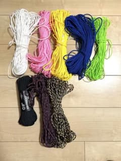 【美品】パラコードロープまとめ売りのサムネイル