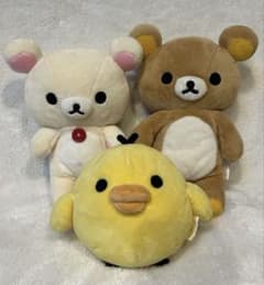 [초기] 리락쿠마 코리락쿠마 키이로이토리 봉제 인형 세트 손질