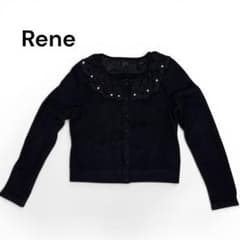 Rene ルネ 長袖 カーディガン ブラック パール アンゴラのサムネイル