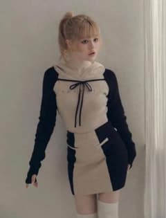 ANDMARY アンドマリー Alma ribbon knit set upのサムネイル
