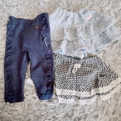 メゾピアノ デニム レギンスパンツ キュロット スカート 80 90