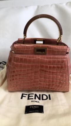 一点物 FENDI CROCO STEEL ハンドバッグ ピーカブー - メルカリ