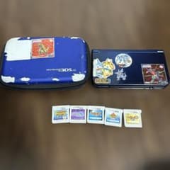 New 3DS LL 네이비 케이스 포함 게임 5 개