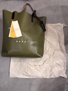 極美品】MARNI オリーブグリーン トートバッグ(PVC) - メルカリ
