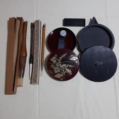 書道用具セット 筆 硯 漆器調ケース付きのサムネイル