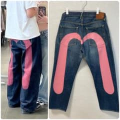 EVISU No.2 Lot.2005 W29×L35 ピンク大黒 ビッグカモメ EVISU No.2 Lot.2005 W34×L35 ピンク大黒 ビッグカモメ - メルカリ