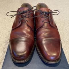【美品】ジョンストン＆マーフィー レザーシューズ US7.5 ボルドー 箱無しのサムネイル