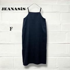 JEANASIS/Camisole Dress/Black/Long Length/Loose Fit/Side Slit/F