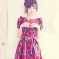 ハートチェック赤ワンピースリズリサのサムネイル