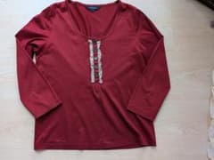 BURBERRY LONDON 長袖トップス ボルドー7分袖