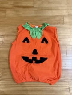 ハロウィン かぼちゃ コスチューム パンプキン 仮装 オレンジ　フリーサイズのサムネイル