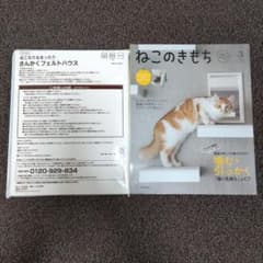 ねこのきもち　2023年3月号とふろく さんかくフェルトハウスのサムネイル