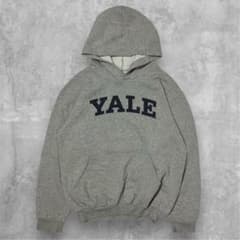 00s Champion YALE パーカー グレー XS相当(YL) カレッジ