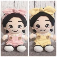 aco様専用　ちびぬい服　オーバーオール　ヘアバンド　トップスのサムネイル