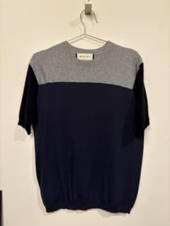 値下げ不可 MARNI バイカラーTシャツ 半袖 ネイビー/グレー