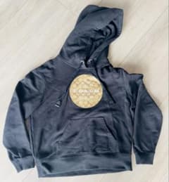 コーチCOACHフード付きパーカー メンズM ブラック シグネチャー