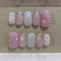 ネイルチップ　桜ネイル　春ネイルのサムネイル