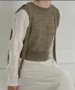 lawgy tape design knit vestのサムネイル