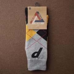【未使用品】 PALACE パレス アーガイル柄 ソックス 靴下 グレー
