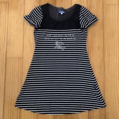 ☆BURBERRY BLUE LABEL ストライプ 半袖ワンピース 38☆のサムネイル