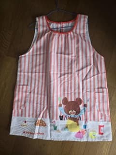 くまのがっこう エプロン ピンク ストライプ♡のサムネイル