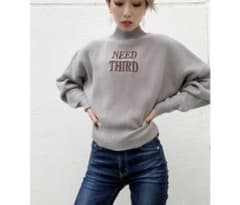 GYDA NEEDTHIRD タートルニットショートトップスのサムネイル