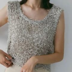 新品未使用　anuke Mixyarn Knit Vest アイボリー anuke Mixyarn Knit Vest アイボリー | Mercari