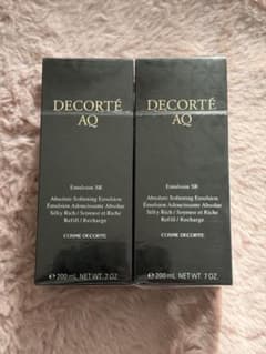 DECORTÉ AQ Emulsion SR 200mL 2本セット　付替用 コスメデコルテ AQ エマルジョンSR（シルキーリッチ）付替用 2本