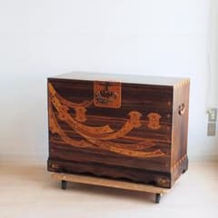 木象嵌 唐木無垢材 3段チェスト 鍵無 寄木 木象嵌 唐木無垢材 3段チェスト 鍵無 寄木 - メルカリ