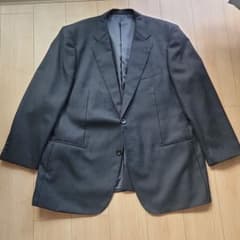 GIANNI VALENTINO テーラードジャケット ストライプ ウール 黒のサムネイル