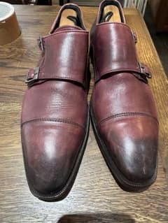 メンズ　革靴　ダブルモンク