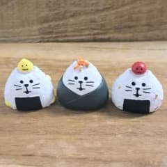 신쌀 기저귀 냥코 3체 세트 미니어처 입상 고양이 피규어