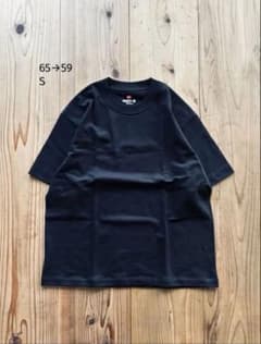 Hanes BEEFY-T/短丈 着丈65→59cm S BLACKのサムネイル