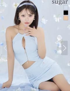 【Sugar】ドレス ライトブルー ハイネック タイトドレスのサムネイル