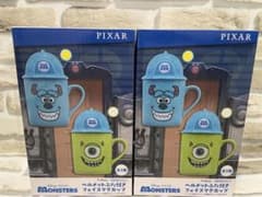 モンスターズインク ヘルメットふた付き フェイスマグカップ サリー2個セット
